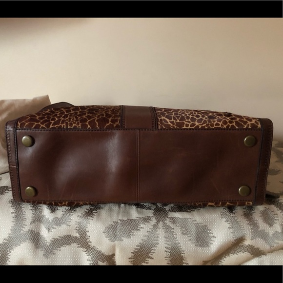 FOSSIL VINTAGE REVIVAL SATCHEL GIRAFFE PRINT π - Picture 12 of 16